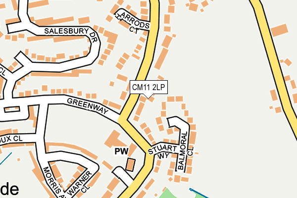 CM11 2LP map - OS OpenMap – Local (Ordnance Survey)