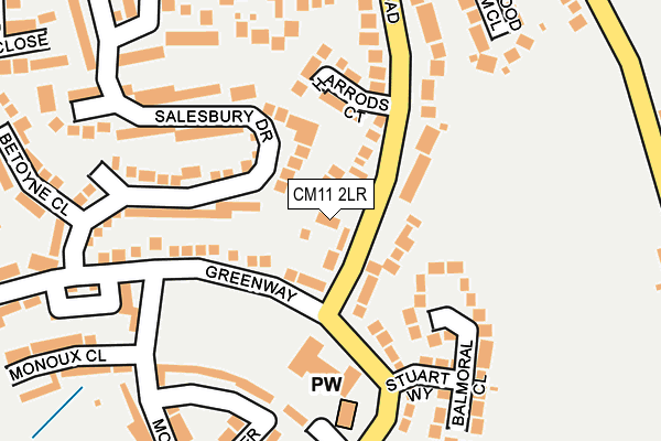 CM11 2LR map - OS OpenMap – Local (Ordnance Survey)