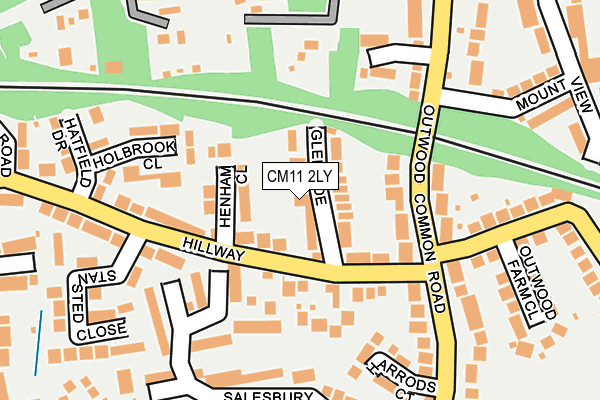 CM11 2LY map - OS OpenMap – Local (Ordnance Survey)