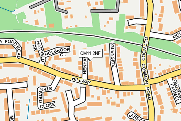 CM11 2NF map - OS OpenMap – Local (Ordnance Survey)