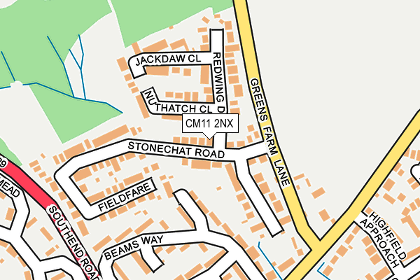 CM11 2NX map - OS OpenMap – Local (Ordnance Survey)