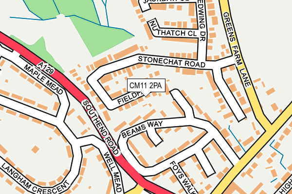 CM11 2PA map - OS OpenMap – Local (Ordnance Survey)