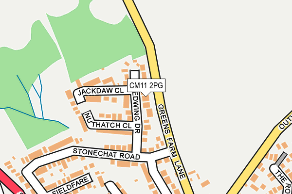 CM11 2PG map - OS OpenMap – Local (Ordnance Survey)