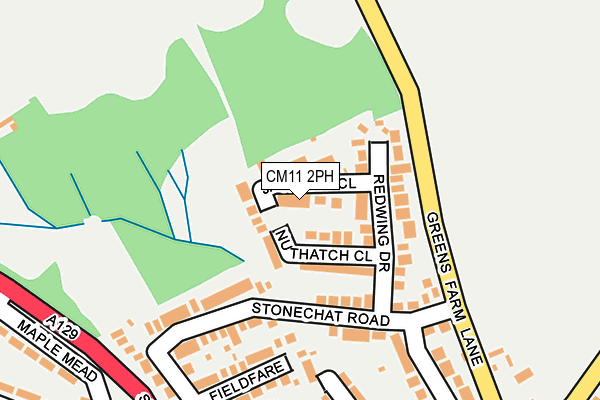 CM11 2PH map - OS OpenMap – Local (Ordnance Survey)