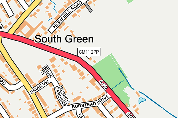 CM11 2PP map - OS OpenMap – Local (Ordnance Survey)