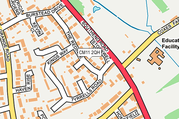 CM11 2QH map - OS OpenMap – Local (Ordnance Survey)