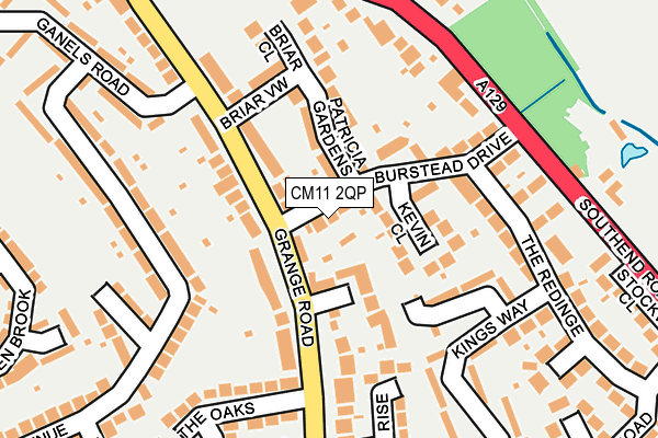 CM11 2QP map - OS OpenMap – Local (Ordnance Survey)
