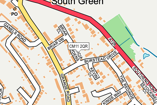 CM11 2QR map - OS OpenMap – Local (Ordnance Survey)