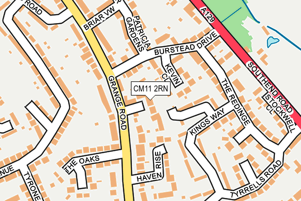 CM11 2RN map - OS OpenMap – Local (Ordnance Survey)