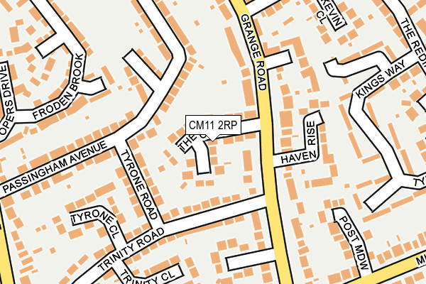 CM11 2RP map - OS OpenMap – Local (Ordnance Survey)
