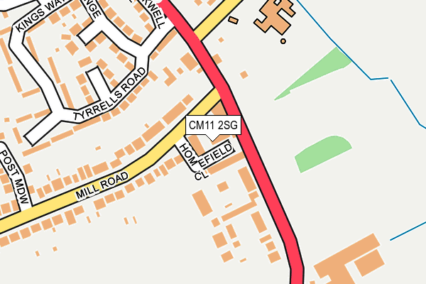 CM11 2SG map - OS OpenMap – Local (Ordnance Survey)