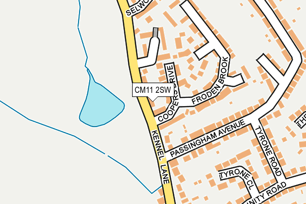 CM11 2SW map - OS OpenMap – Local (Ordnance Survey)