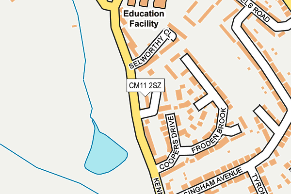 CM11 2SZ map - OS OpenMap – Local (Ordnance Survey)