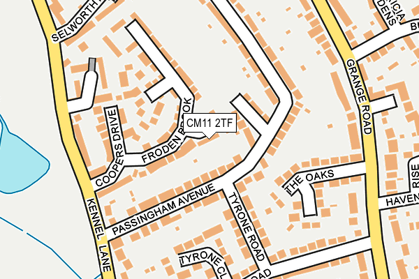 CM11 2TF map - OS OpenMap – Local (Ordnance Survey)