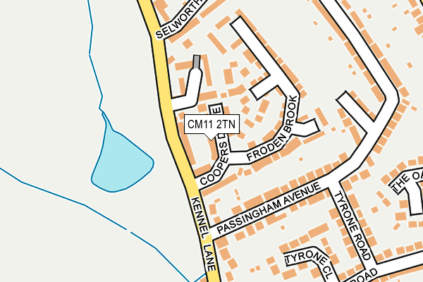 CM11 2TN map - OS OpenMap – Local (Ordnance Survey)