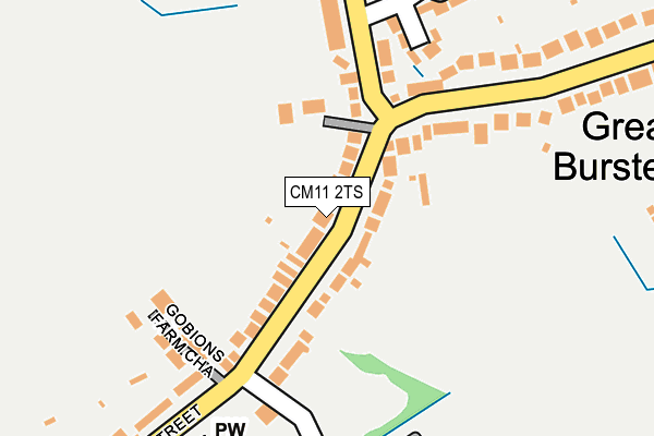 CM11 2TS map - OS OpenMap – Local (Ordnance Survey)