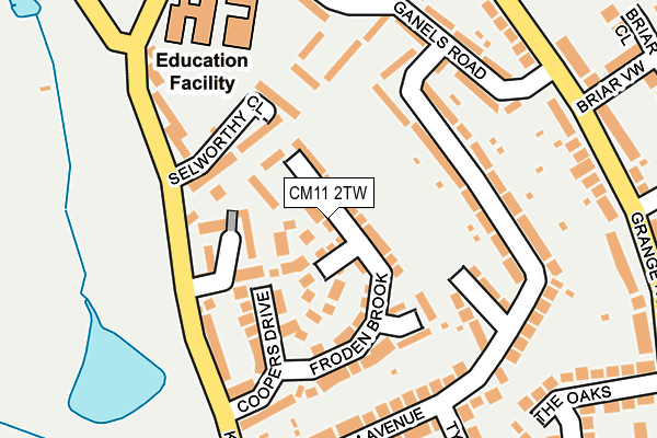 CM11 2TW map - OS OpenMap – Local (Ordnance Survey)