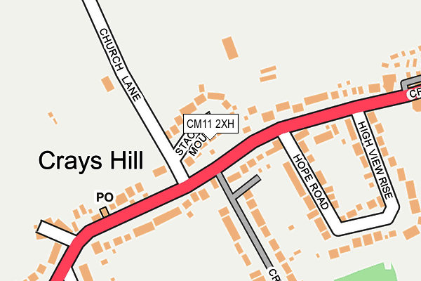 Map of CHERRY ROW LIMITED at local scale