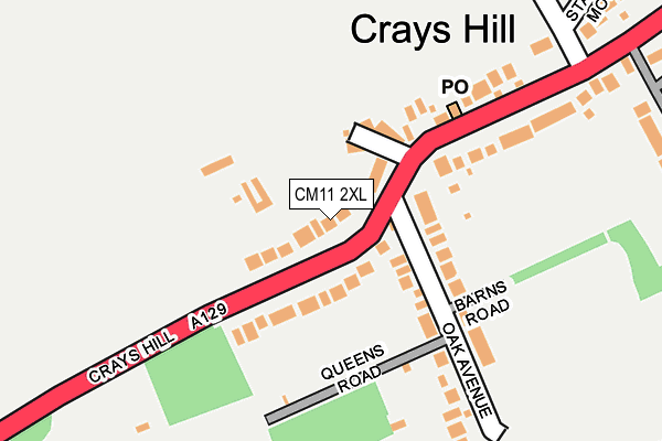 CM11 2XL map - OS OpenMap – Local (Ordnance Survey)
