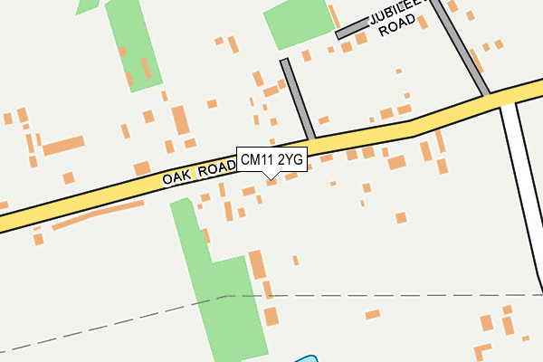 CM11 2YG map - OS OpenMap – Local (Ordnance Survey)