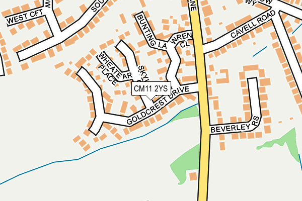 CM11 2YS map - OS OpenMap – Local (Ordnance Survey)