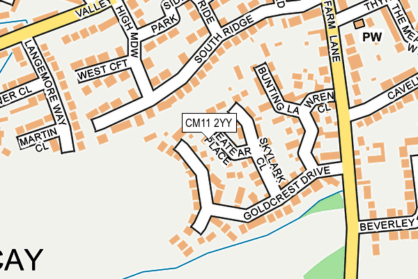 CM11 2YY map - OS OpenMap – Local (Ordnance Survey)