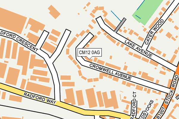 CM12 0AG map - OS OpenMap – Local (Ordnance Survey)