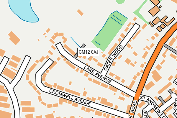 CM12 0AJ map - OS OpenMap – Local (Ordnance Survey)