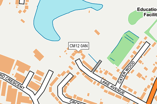 CM12 0AN map - OS OpenMap – Local (Ordnance Survey)