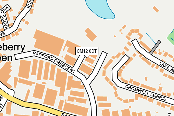 CM12 0DT map - OS OpenMap – Local (Ordnance Survey)