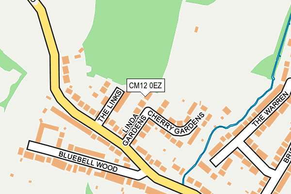 CM12 0EZ map - OS OpenMap – Local (Ordnance Survey)