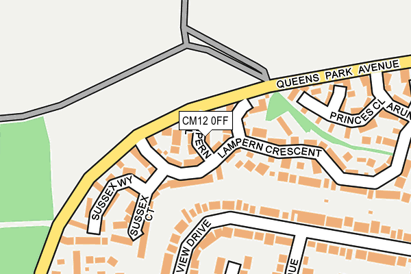 CM12 0FF map - OS OpenMap – Local (Ordnance Survey)