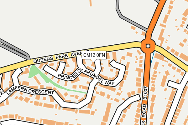 CM12 0FN map - OS OpenMap – Local (Ordnance Survey)
