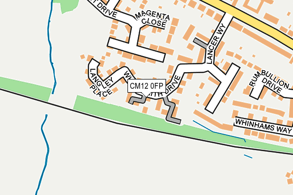 CM12 0FP map - OS OpenMap – Local (Ordnance Survey)