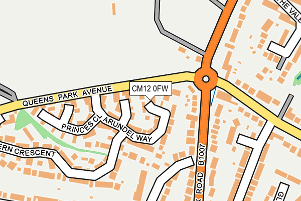 CM12 0FW map - OS OpenMap – Local (Ordnance Survey)