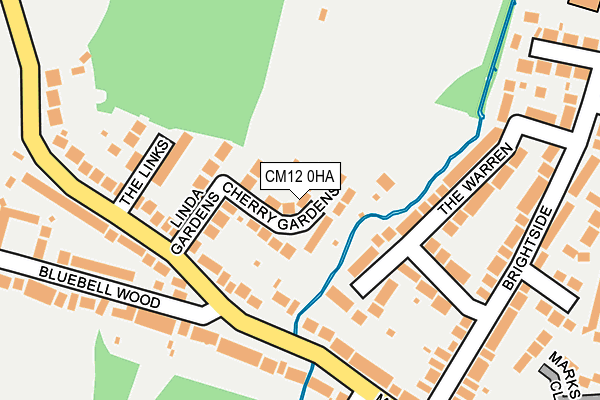 CM12 0HA map - OS OpenMap – Local (Ordnance Survey)