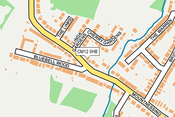 CM12 0HB map - OS OpenMap – Local (Ordnance Survey)
