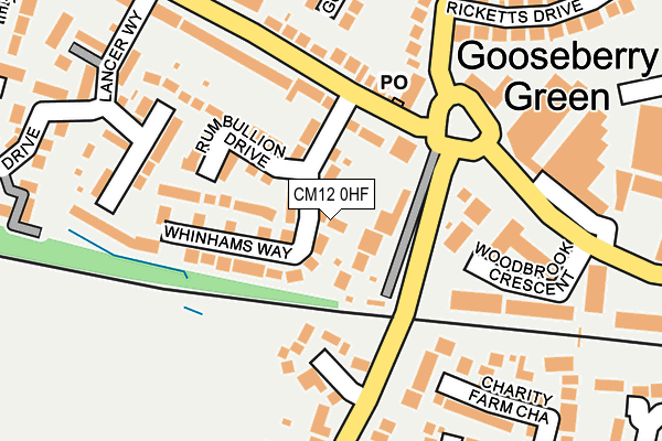 CM12 0HF map - OS OpenMap – Local (Ordnance Survey)