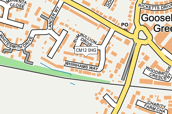 CM12 0HG map - OS OpenMap – Local (Ordnance Survey)