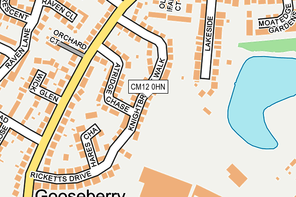 CM12 0HN map - OS OpenMap – Local (Ordnance Survey)