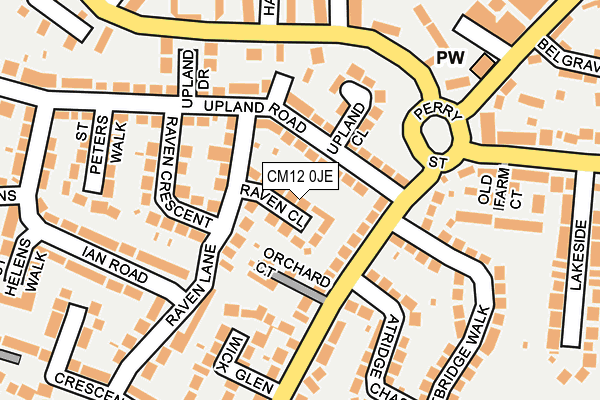 CM12 0JE map - OS OpenMap – Local (Ordnance Survey)