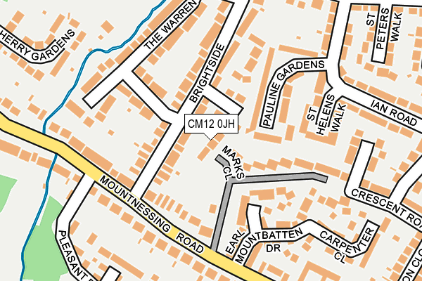 CM12 0JH map - OS OpenMap – Local (Ordnance Survey)