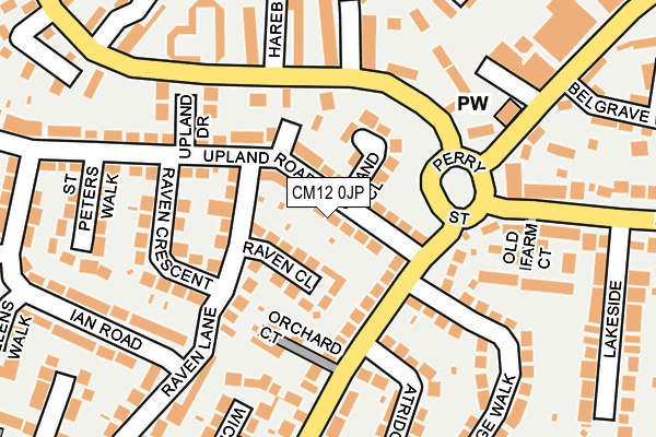 CM12 0JP map - OS OpenMap – Local (Ordnance Survey)