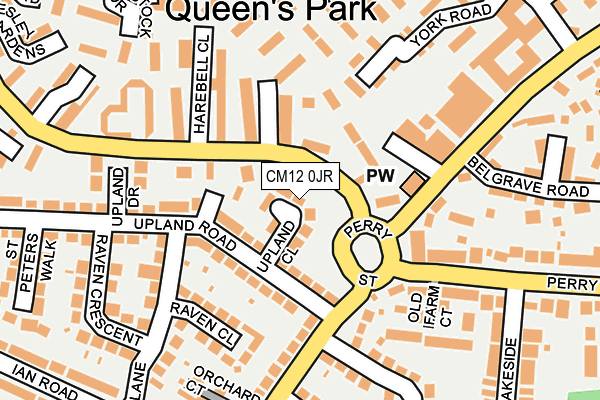 CM12 0JR map - OS OpenMap – Local (Ordnance Survey)