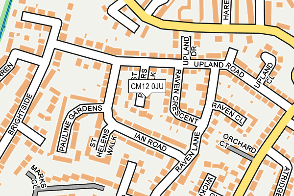 CM12 0JU map - OS OpenMap – Local (Ordnance Survey)