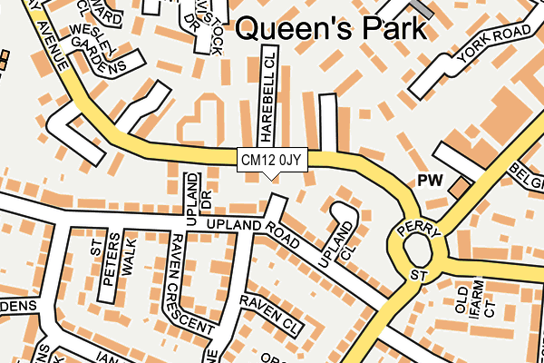 CM12 0JY map - OS OpenMap – Local (Ordnance Survey)