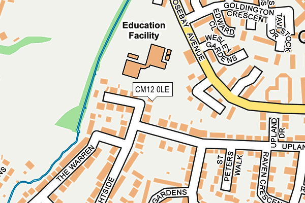 CM12 0LE map - OS OpenMap – Local (Ordnance Survey)