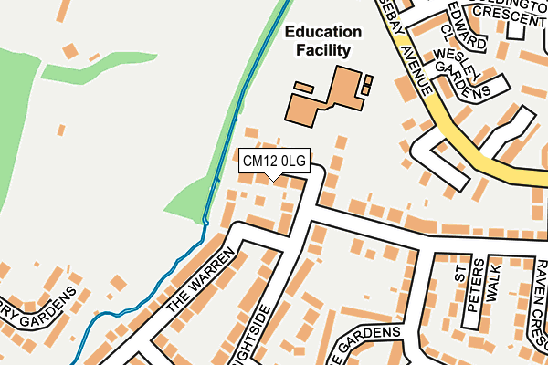 CM12 0LG map - OS OpenMap – Local (Ordnance Survey)