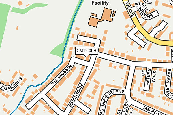 CM12 0LH map - OS OpenMap – Local (Ordnance Survey)