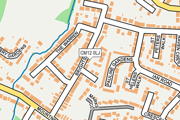 CM12 0LJ map - OS OpenMap – Local (Ordnance Survey)